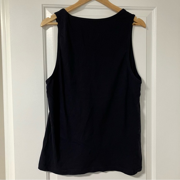 Mountain Ridge | Men Navy blue Cotton Tank Top - Picture 3 of 5